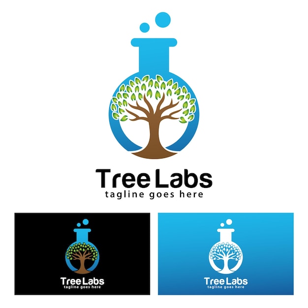 Plantilla de diseño de logotipo de tree lab