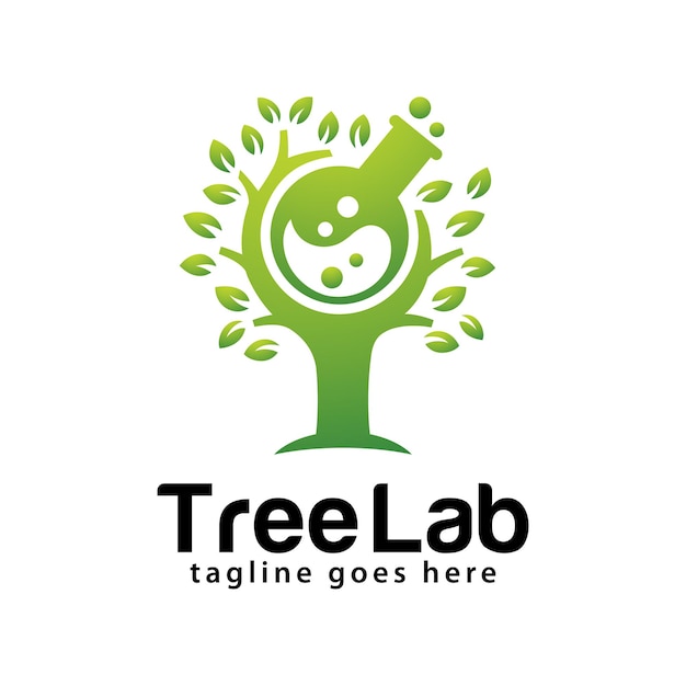 Plantilla de diseño de logotipo de tree lab