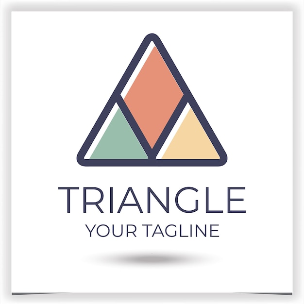 Vector plantilla de diseño de logotipo triangular vectorial