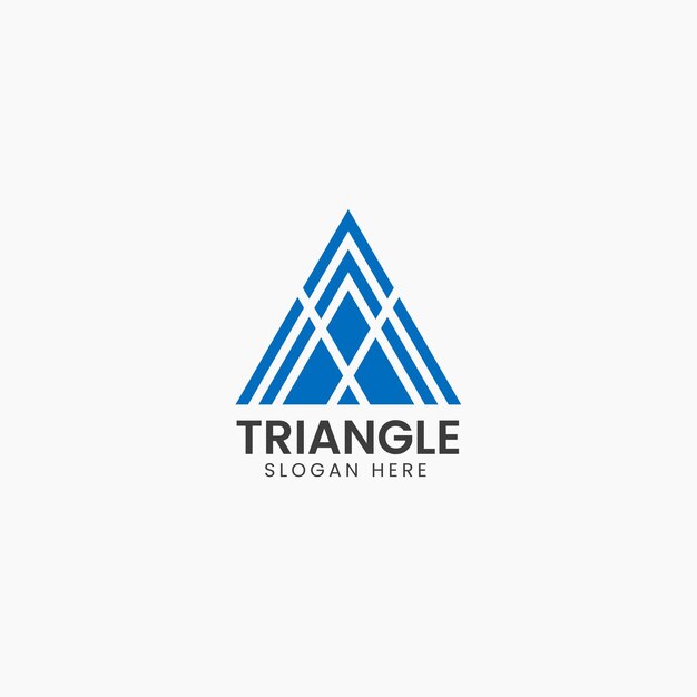 Plantilla de diseño de logotipo de triángulo limpio moderno minimalista