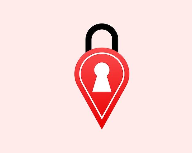 plantilla de diseño de logotipo de ubicación de seguridad vectorial