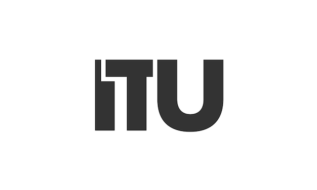 plantilla de diseño del logotipo de la UIT con texto en negrita fuerte y moderno logotipo vectorial basado en iniciales con tipografía simple y mínima identidad de empresa de moda