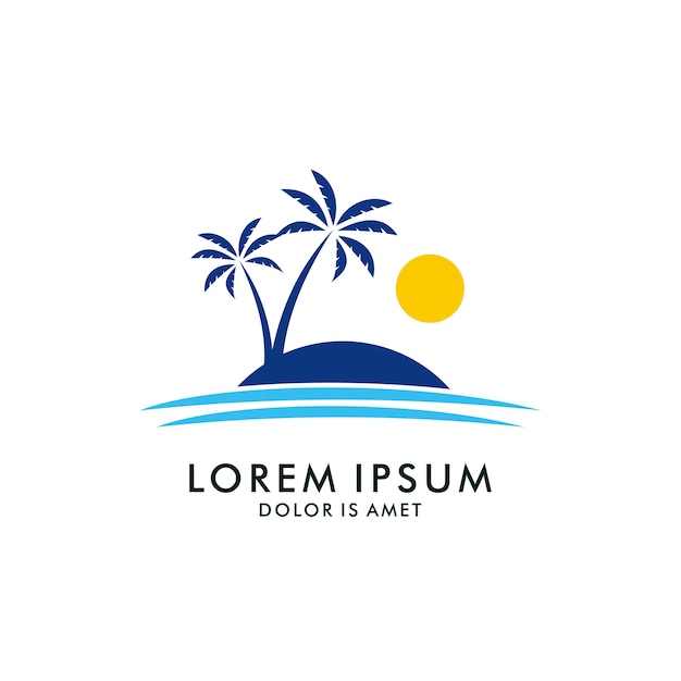 Plantilla de diseño de logotipo de vacaciones