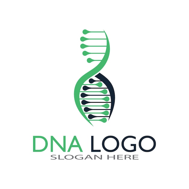 Plantilla de diseño de logotipo de vector de ADNlogotipo médico modernosímbolo de icono de ciencia de laboratoriosigno de farmacología coloridovector