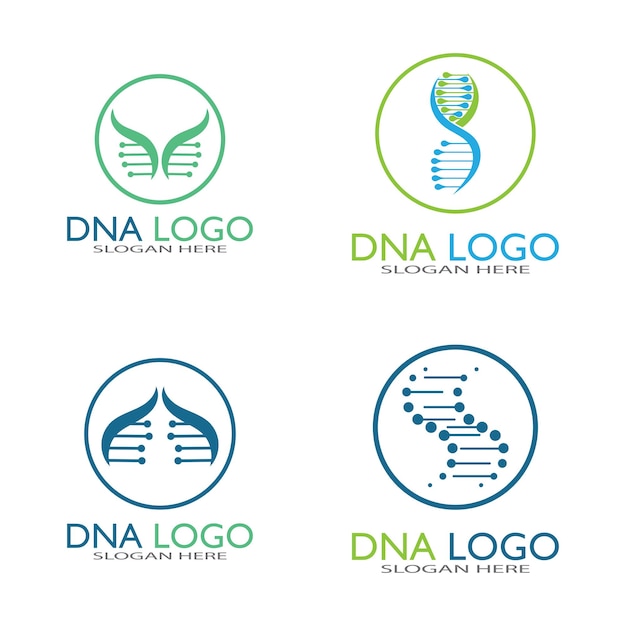 Plantilla de diseño de logotipo de vector de ADNlogotipo médico modernosímbolo de icono de ciencia de laboratoriosigno de farmacología coloridovector