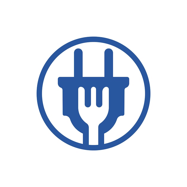Plantilla de diseño del logotipo del vector de alimentos eléctricos