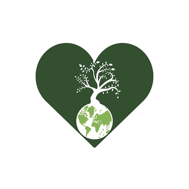 Plantilla de diseño de logotipo de vector de árbol de globo