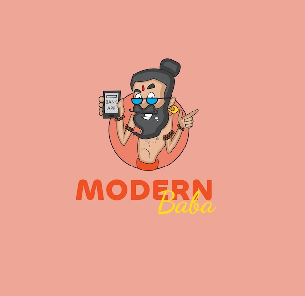 Plantilla de diseño de logotipo de vector de baba moderno