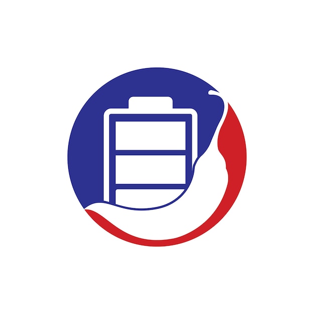 Plantilla de diseño de logotipo de vector de batería de chile