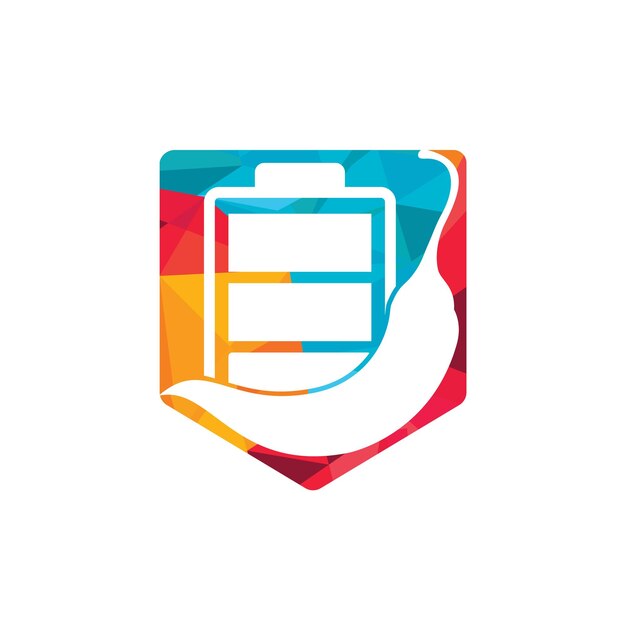 Plantilla de diseño de logotipo de vector de batería de chile