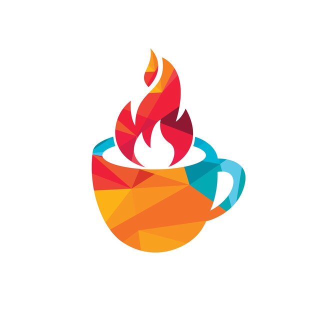 Plantilla de diseño de logotipo de vector de café caliente