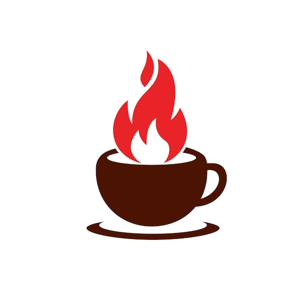 Plantilla de diseño de logotipo de vector de café caliente