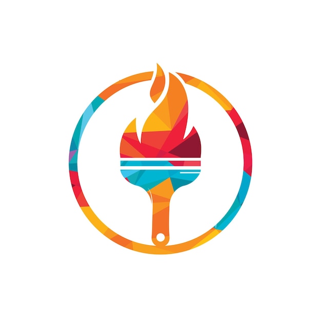 Plantilla de diseño de logotipo de vector de cepillo de fuego