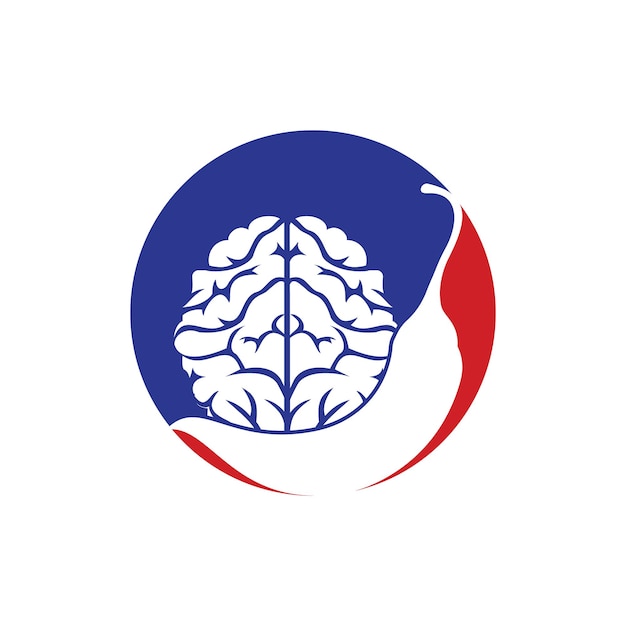 Plantilla de diseño de logotipo de vector de cerebro de Chile