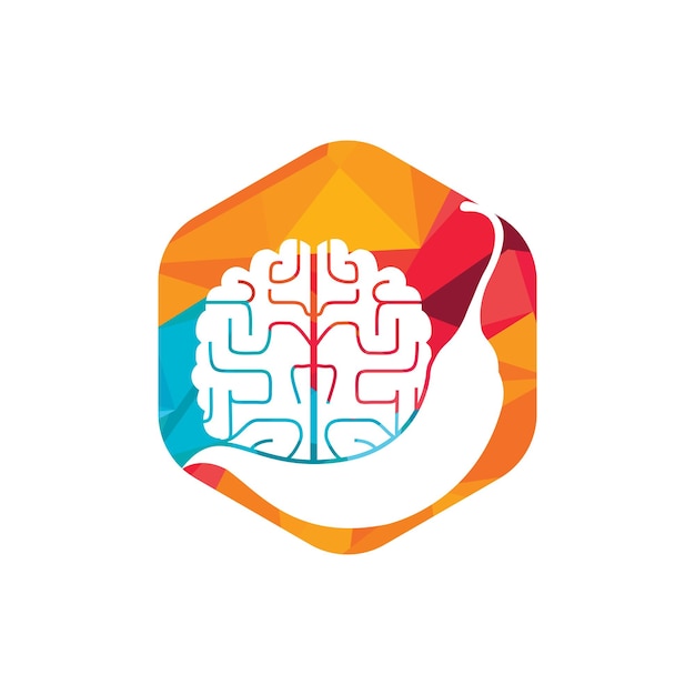 Plantilla de diseño de logotipo de vector de cerebro de Chile