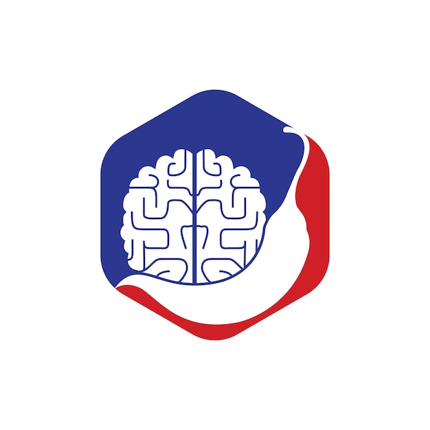 Plantilla de diseño de logotipo de vector de cerebro de Chile