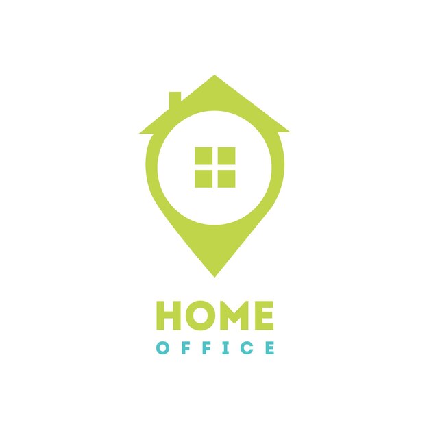 Plantilla de diseño de logotipo de vector de construcción de propiedad de oficina en casa