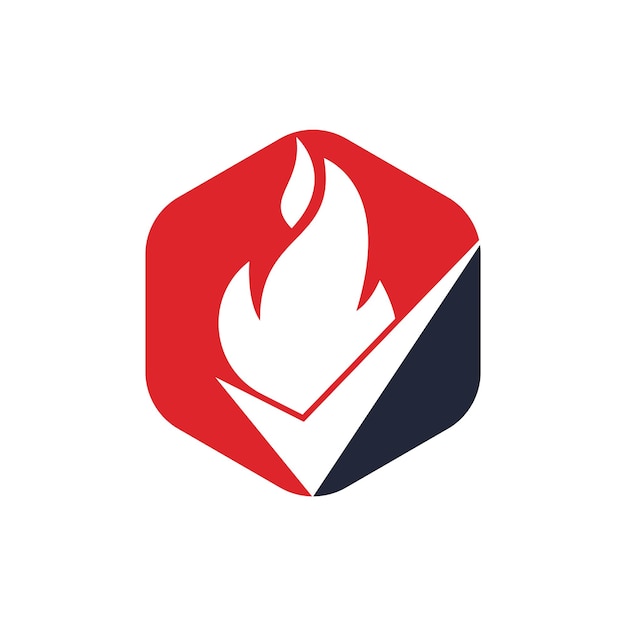 Plantilla de diseño de logotipo de vector de control de fuego