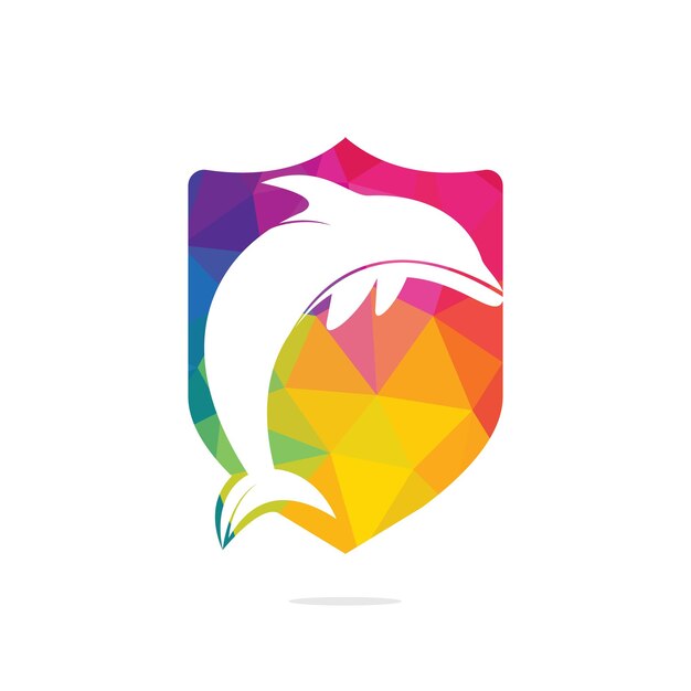 Plantilla de diseño de logotipo de vector de delfines