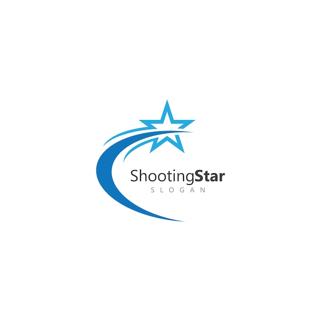 plantilla de diseño de logotipo de vector de estrella fugaz