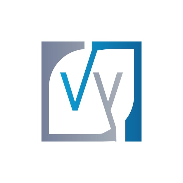 plantilla de diseño de logotipo Vector con fondo cuadrado