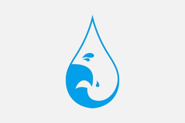 plantilla de diseño del logotipo del vector de la gota de agua Agua fresca y saludable