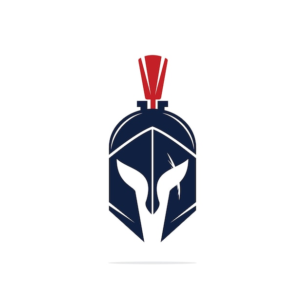 Plantilla de diseño de logotipo de vector de guerrero espartano