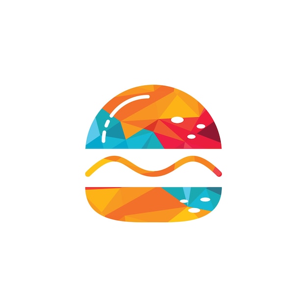 Plantilla de diseño de logotipo de vector de hamburguesa