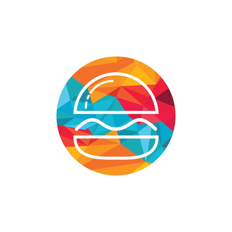 Vector plantilla de diseño de logotipo de vector de hamburguesa
