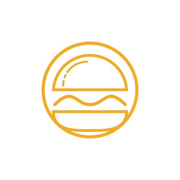 Plantilla de diseño de logotipo de vector de hamburguesa