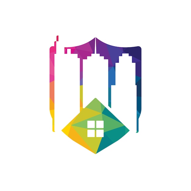 Plantilla de diseño de logotipo de vector de hogar y construcción