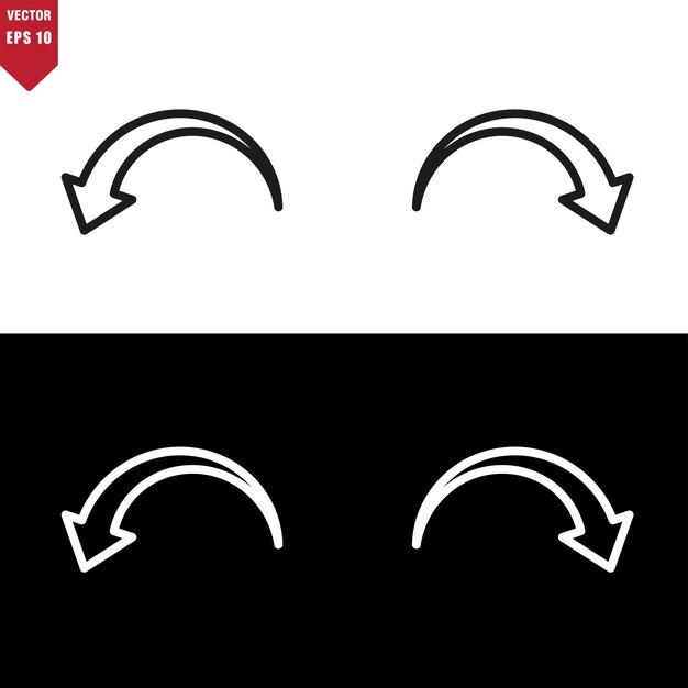 plantilla de diseño de logotipo de vector de icono curvo de flecha