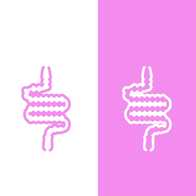 plantilla de diseño del logotipo del vector del icono del intestino