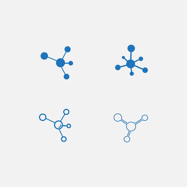 plantilla de diseño del logotipo del vector del icono de la molécula