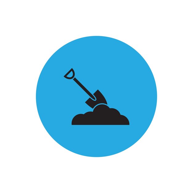 Plantilla de diseño de logotipo de vector de icono de pala