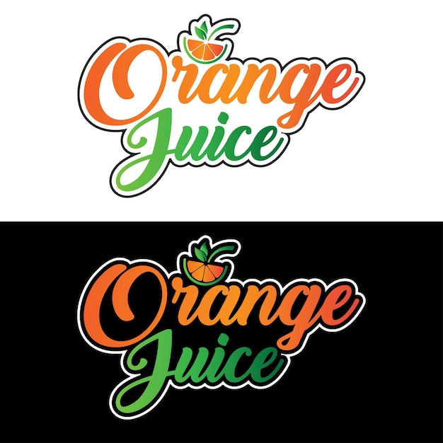 Plantilla de diseño de logotipo de vector de jugo de naranja