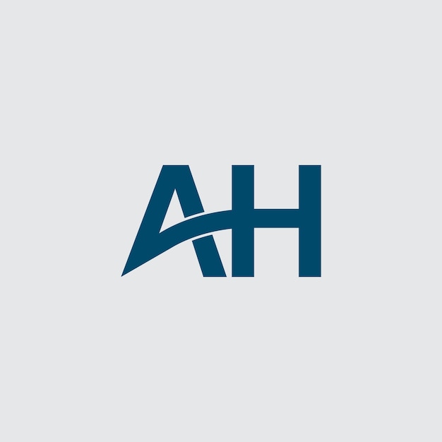 plantilla de diseño del logotipo del vector de letras AH