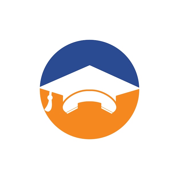 Plantilla de diseño del logotipo del vector de llamadas de educación