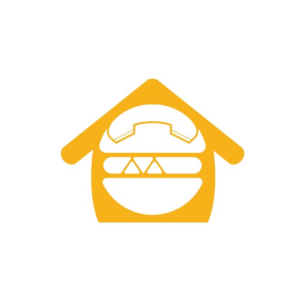 Plantilla de diseño del logotipo del vector de llamadas de hamburguesas