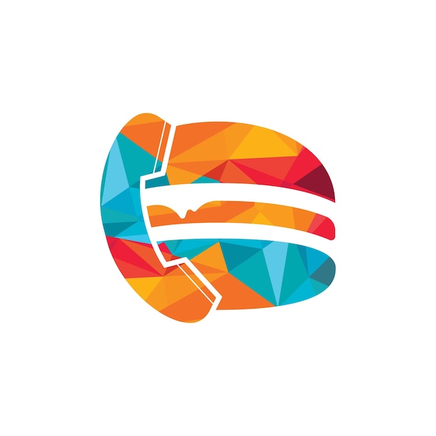 Plantilla de diseño del logotipo del vector de llamadas de hamburguesas