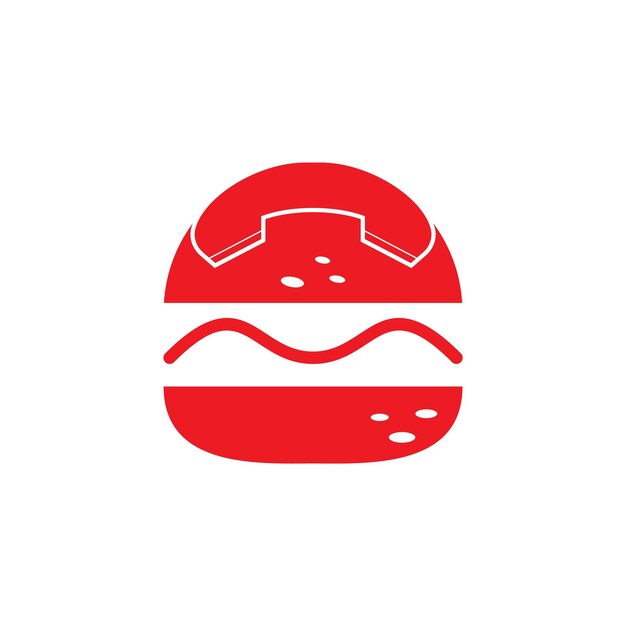 Plantilla de diseño del logotipo del vector de llamadas de hamburguesas