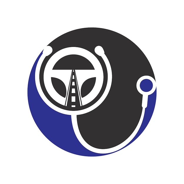 Plantilla de diseño de logotipo de vector médico conductor