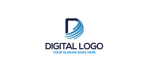 plantilla de diseño de logotipo de vector de negocio digital