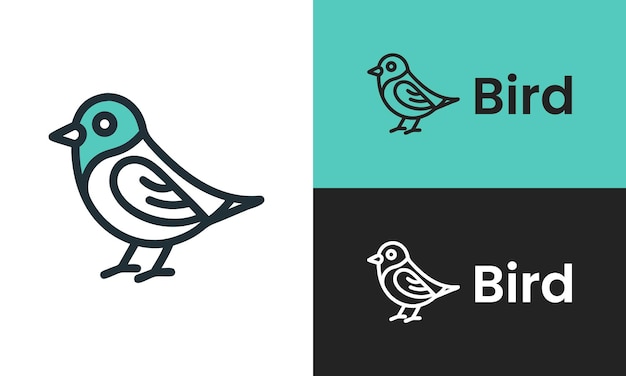 Plantilla de diseño de logotipo de vector de pájaro