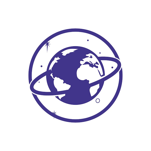 plantilla de diseño del logotipo del vector del planeta león