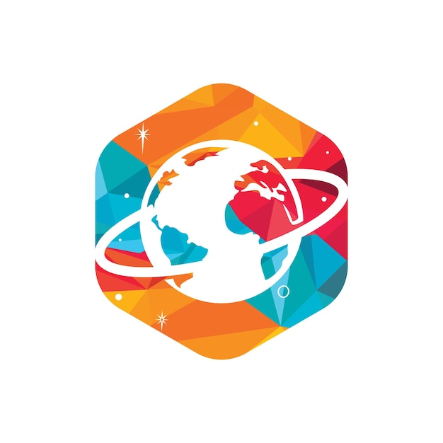 Plantilla de diseño de logotipo de vector de planeta