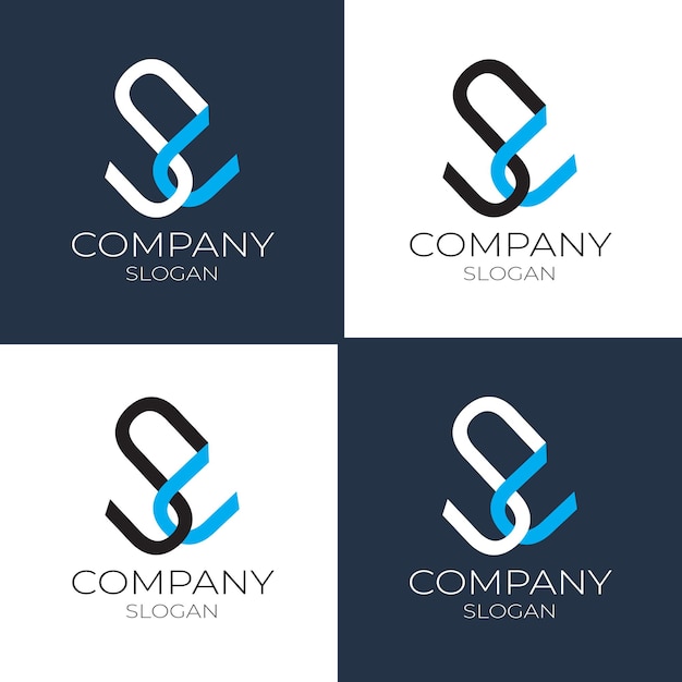 plantilla de diseño de logotipo Vector S u