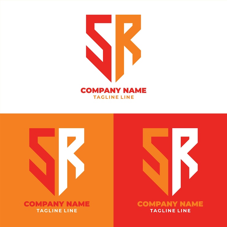 Vector plantilla de diseño de logotipo de vector sr elemento de marca gráfica vectorial