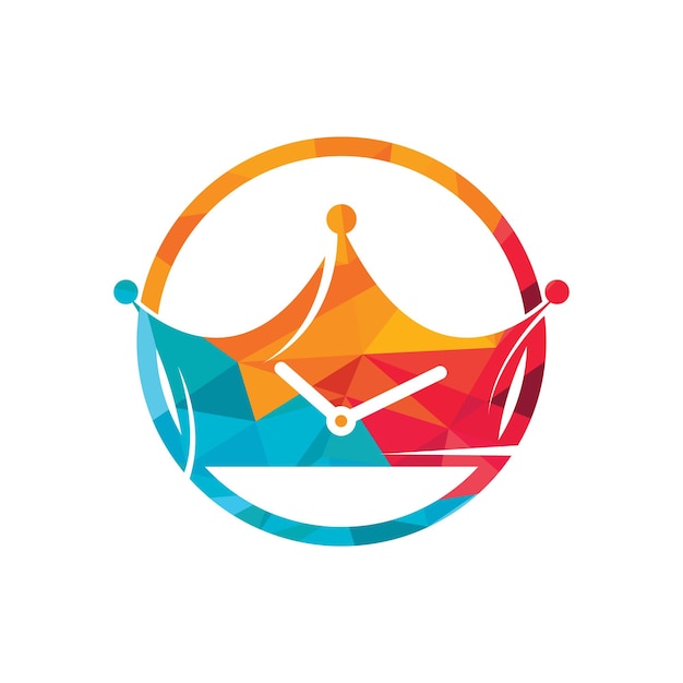 Plantilla de diseño de logotipo de vector de tiempo rey
