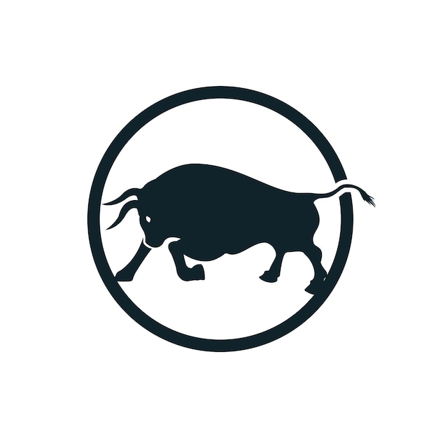 Plantilla de diseño de logotipo de vector de toro